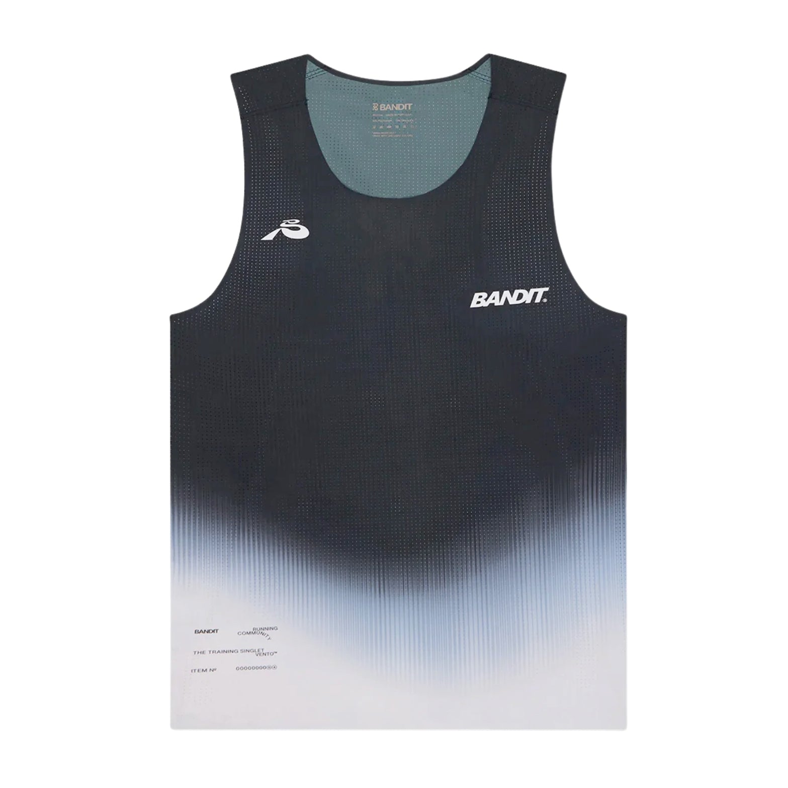 Men's Vento Performance Singlet Black / Chalk Gradient - Achilles Heel