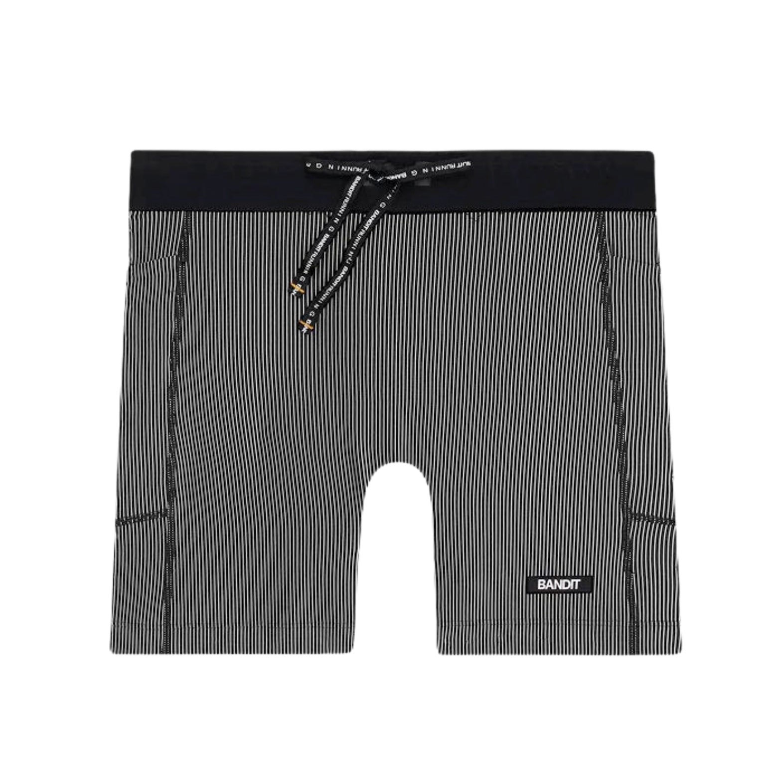 Women's Striped Cadence 5 Inch Compression Shorts Black / Chalk - Achilles Heel