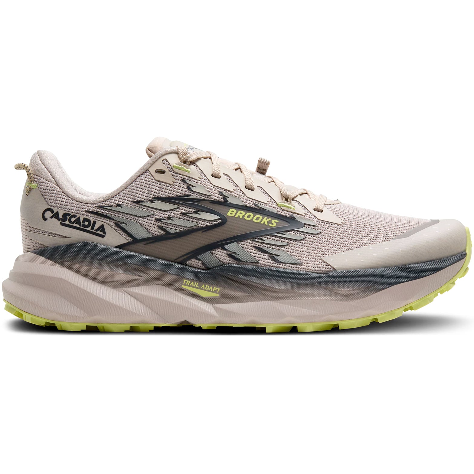 Men's Cascadia 19 Trail Running Shoes Chateau / Ebony / Sunny Lime - Achilles Heel