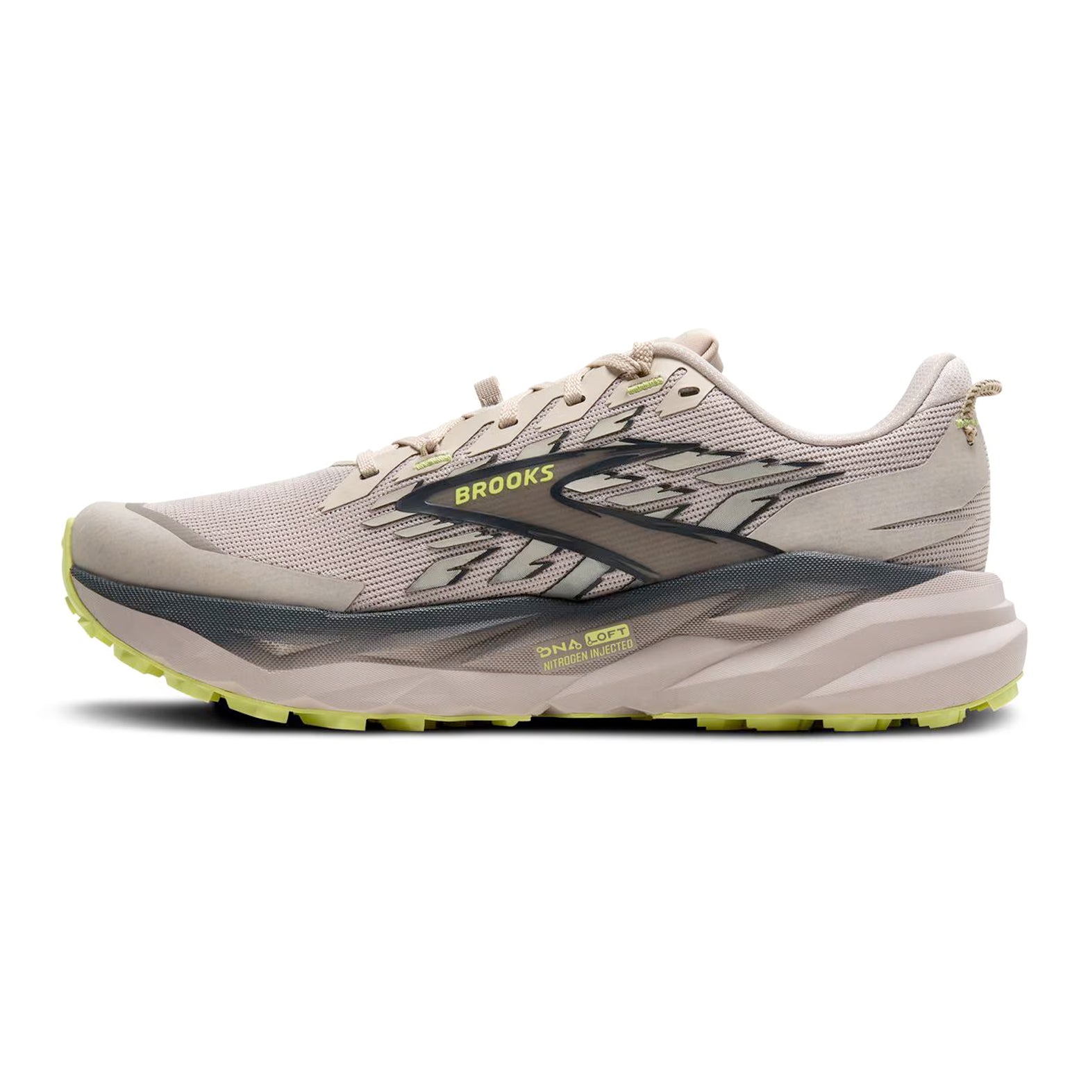 Men's Cascadia 19 Trail Running Shoes Chateau / Ebony / Sunny Lime - Achilles Heel