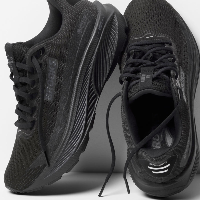 Brooks Men's Ghost 17 GORE-TEX Running Shoes Black Black Ebony