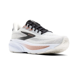 Brooks Women's Ghost 17 Running Shoes White / Black / Rose Gold - achilles heel
