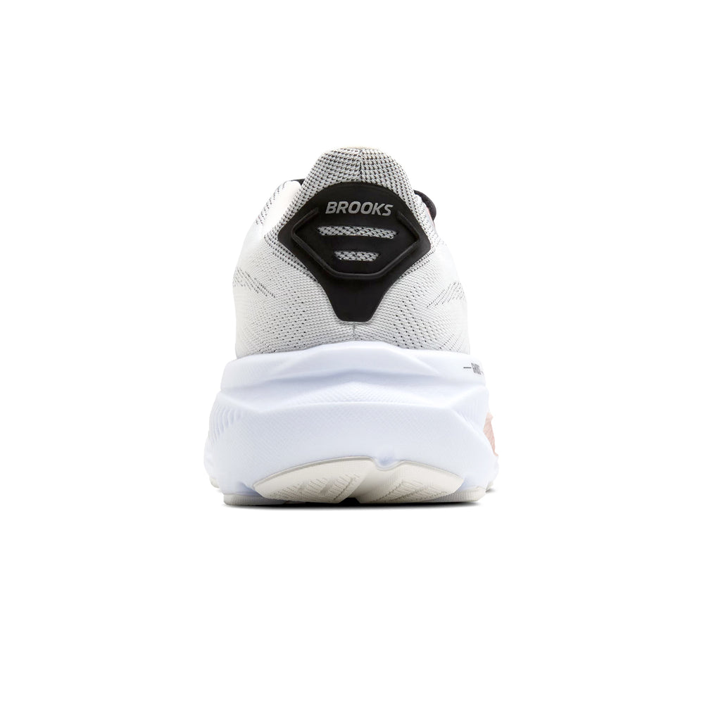 Brooks Women's Ghost 17 Running Shoes White / Black / Rose Gold - achilles heel