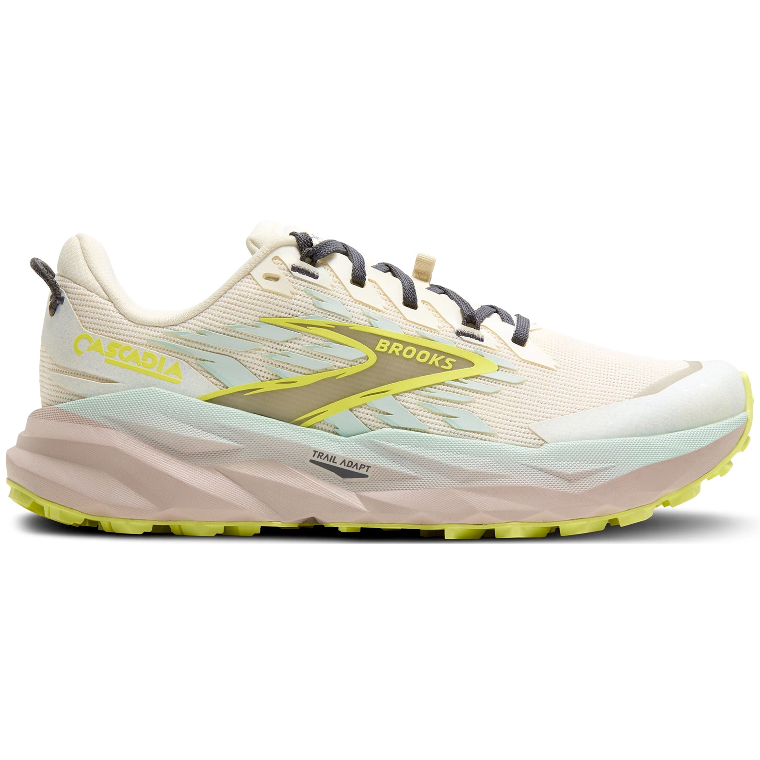 Women's Cascadia 19 Trail Running Shoes Coconut / Misty Blue / Ebony - Achilles Heel