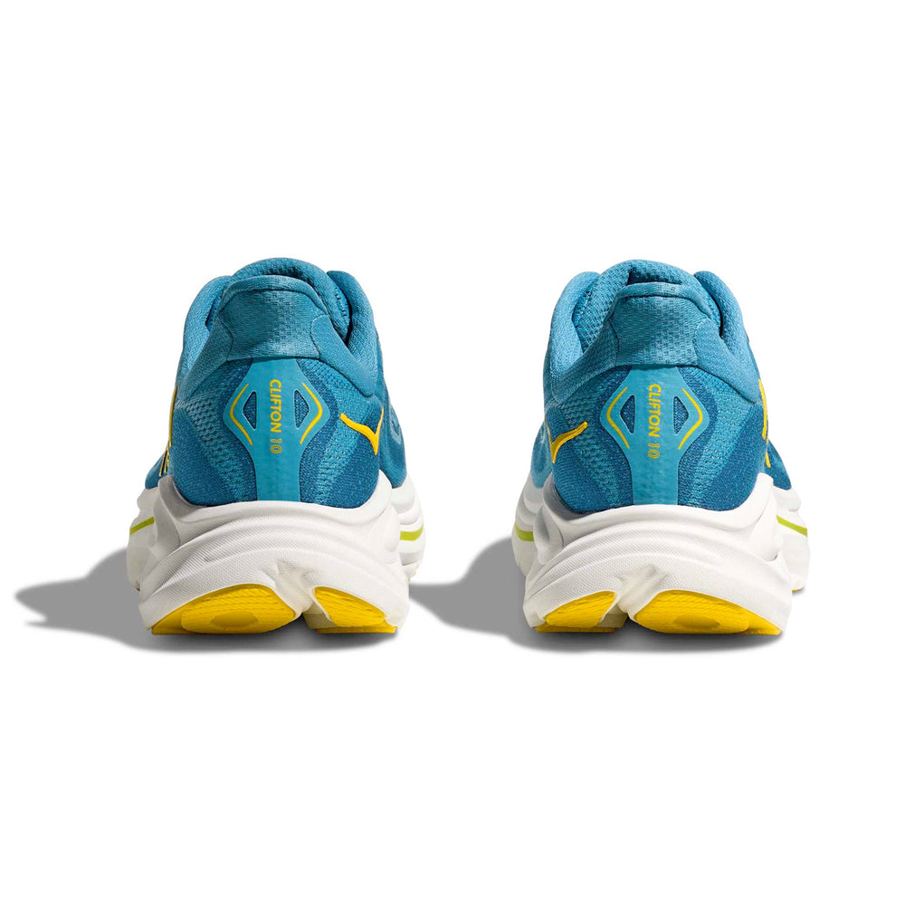 Hoka Men's Clifton 10 Wide Fit Running Shoes Alpine Blue / Foggy Night - achilles heel