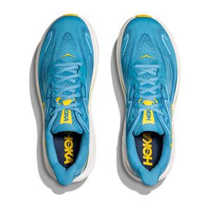 Hoka Men's Clifton 10 Wide Fit Running Shoes Alpine Blue / Foggy Night - achilles heel