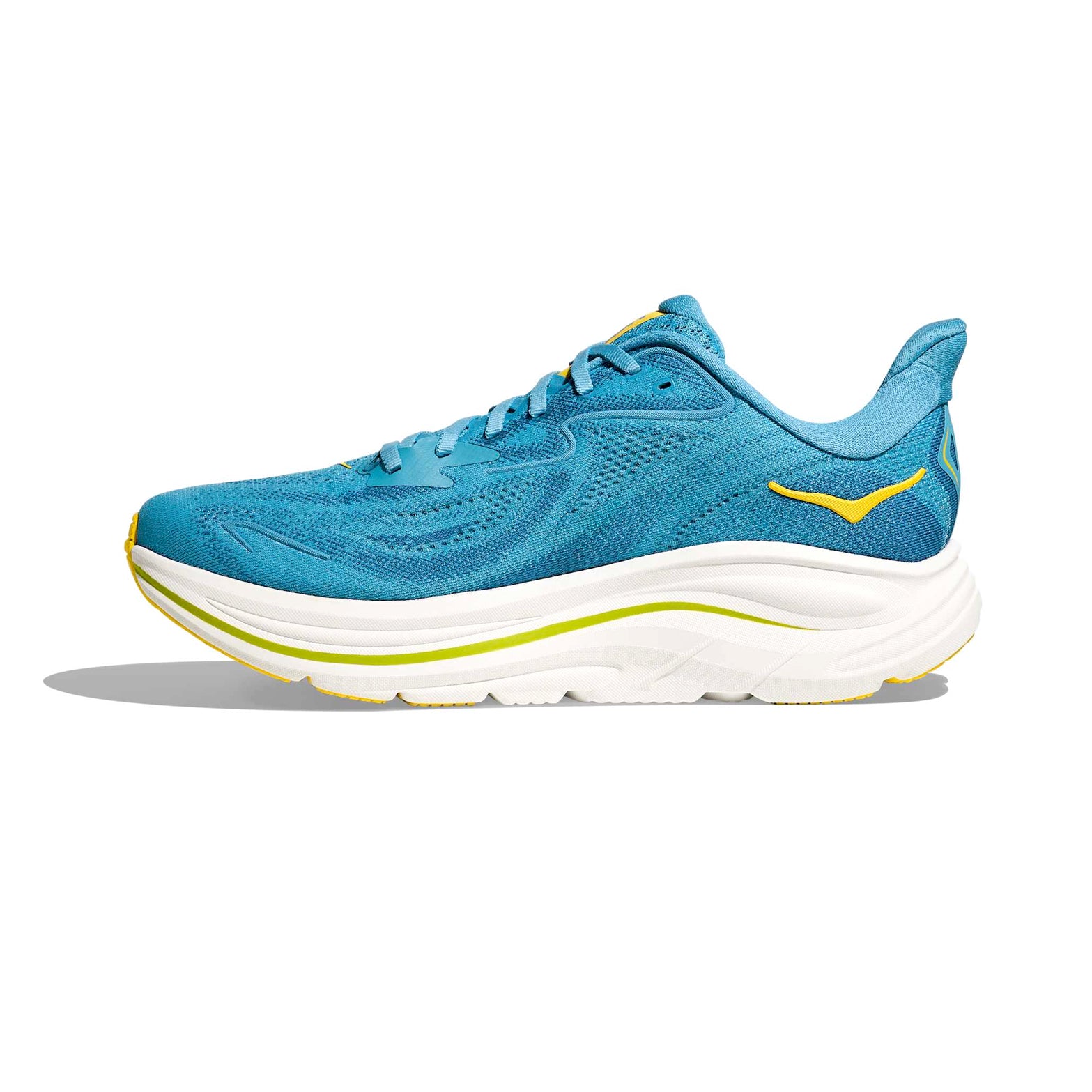 Men's Clifton 10 Wide Fit Running Shoes Alpine Blue / Foggy Night - Achilles Heel