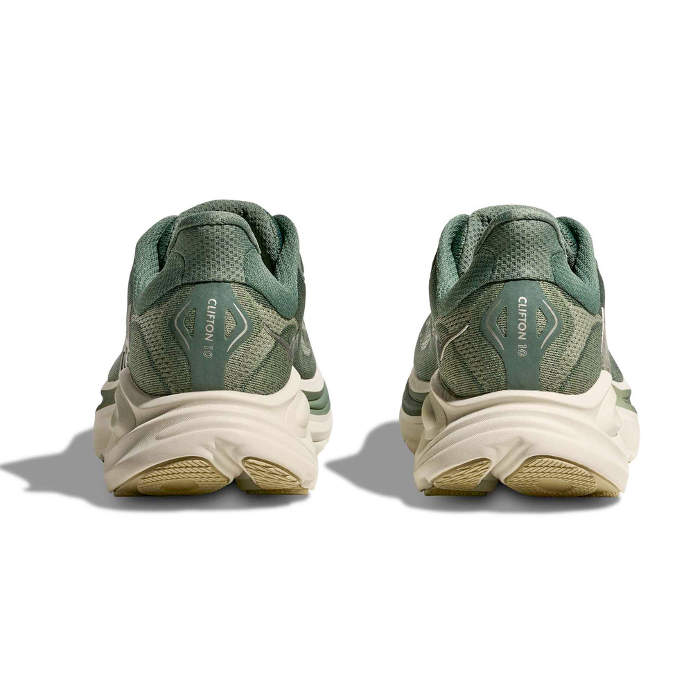 Hoka Men's Clifton 10 Running Shoes Fern / Truffle Salt - achilles heel