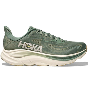 Hoka Men's Clifton 10 Running Shoes Fern / Truffle Salt - achilles heel
