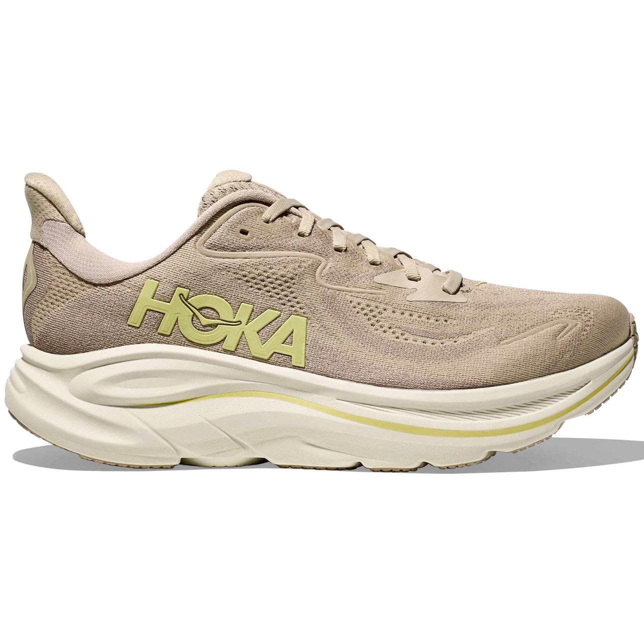 Men's Clifton 10 Running Shoes Raw Linen / Stone - Achilles Heel