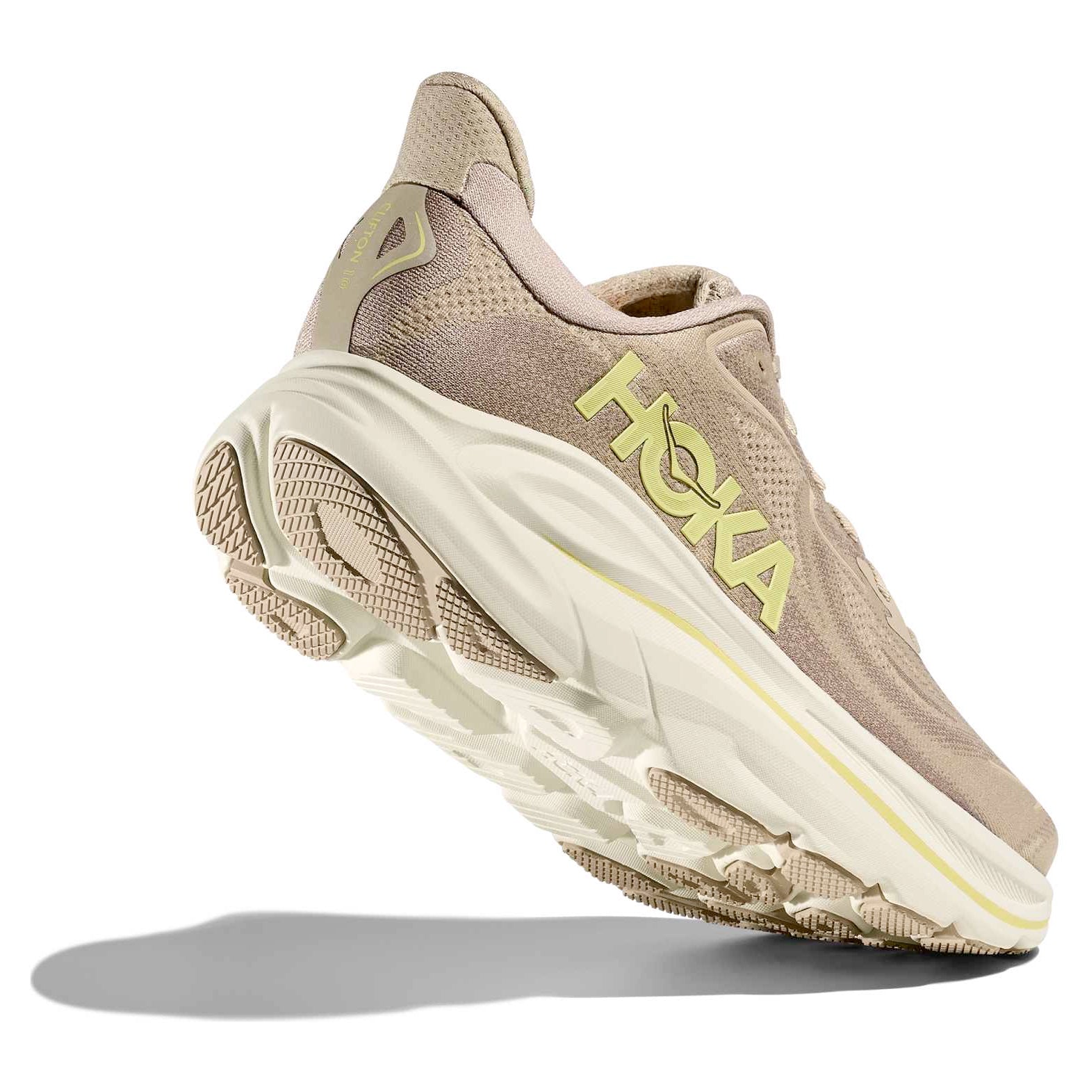 Men's Clifton 10 Running Shoes Raw Linen / Stone - Achilles Heel