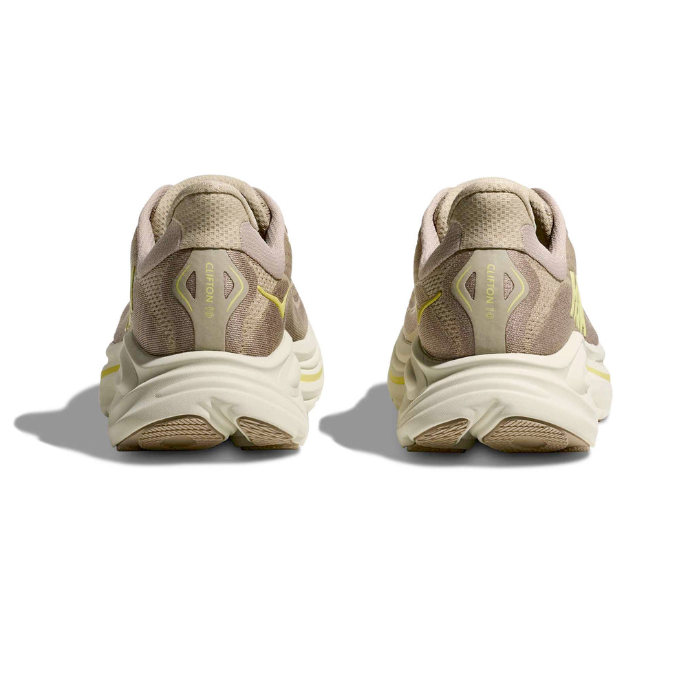 Hoka Men's Clifton 10 Running Shoes Raw Linen / Stone - achilles heel