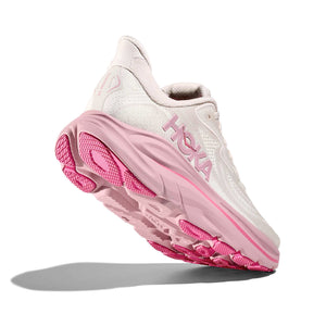 Hoka Women's Clifton 10 Wide Fit Running Shoes Rose Cream / Dried Rose - Achilles Heel