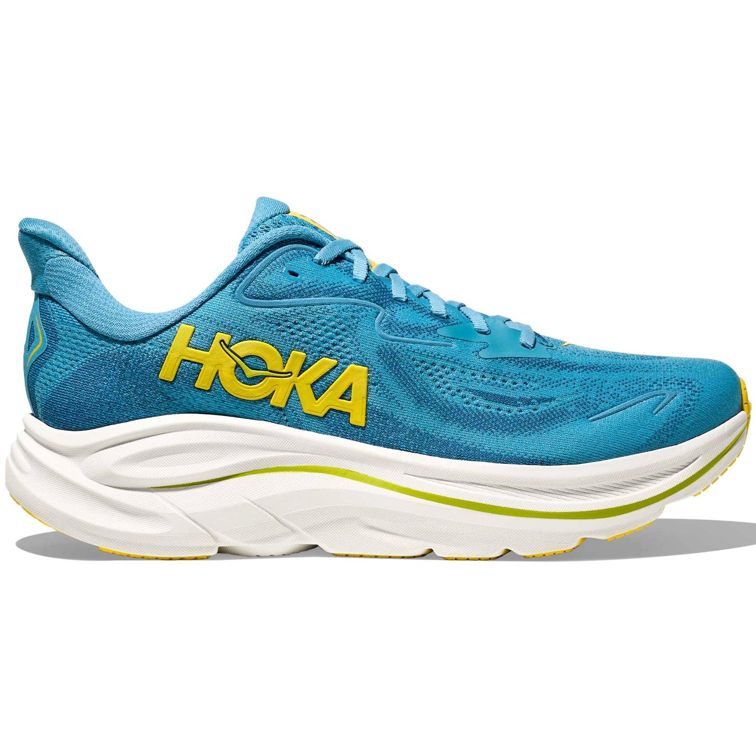 Men's Clifton 10 Wide Fit Running Shoes Alpine Blue / Foggy Night - Achilles Heel