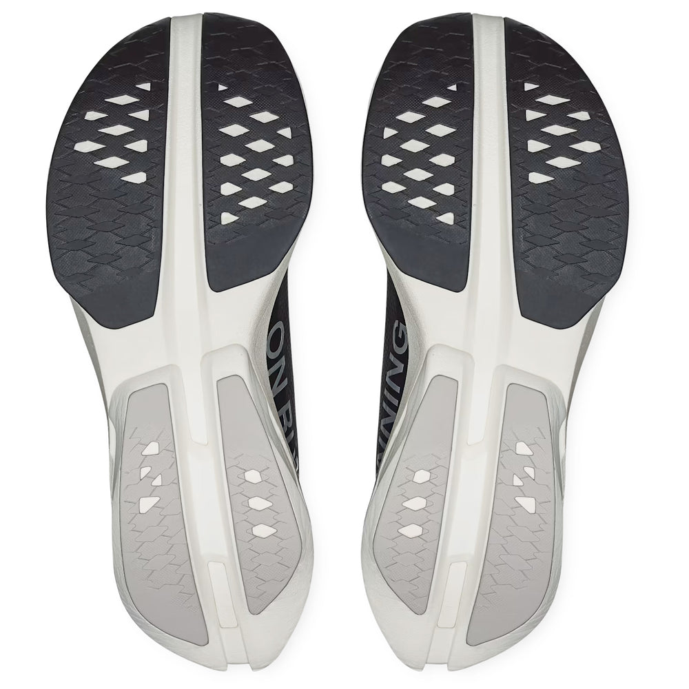 On Women's Cloudboom Strike Black / White - achilles heel