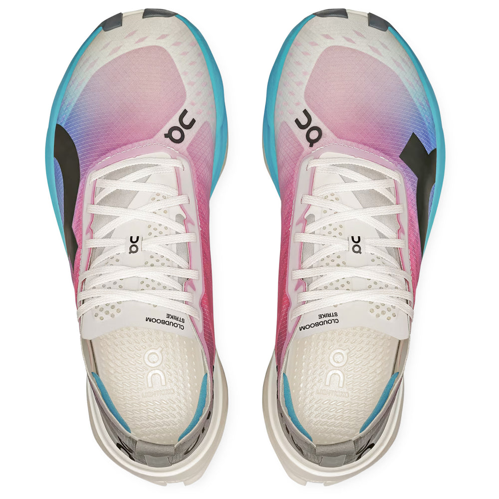 On Women's Cloudboom Strike White / Horizon - achilles heel