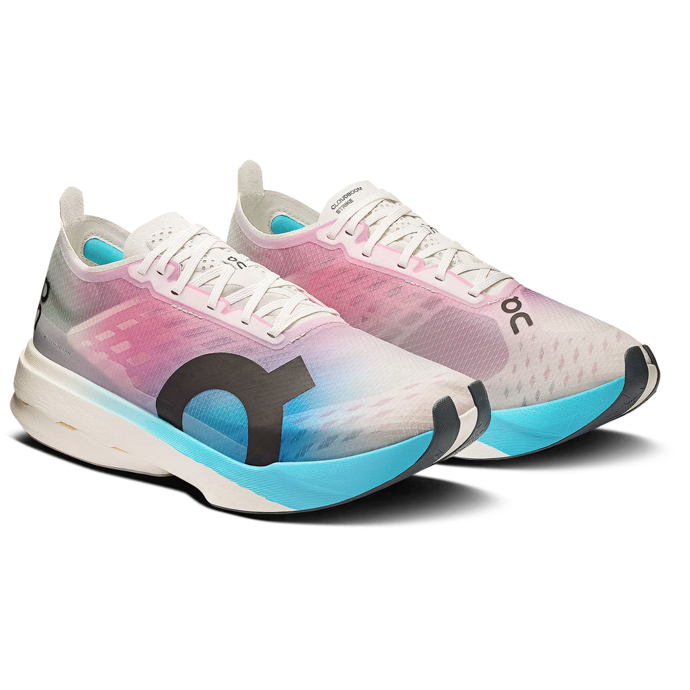 On Women's Cloudboom Strike White / Horizon - achilles heel
