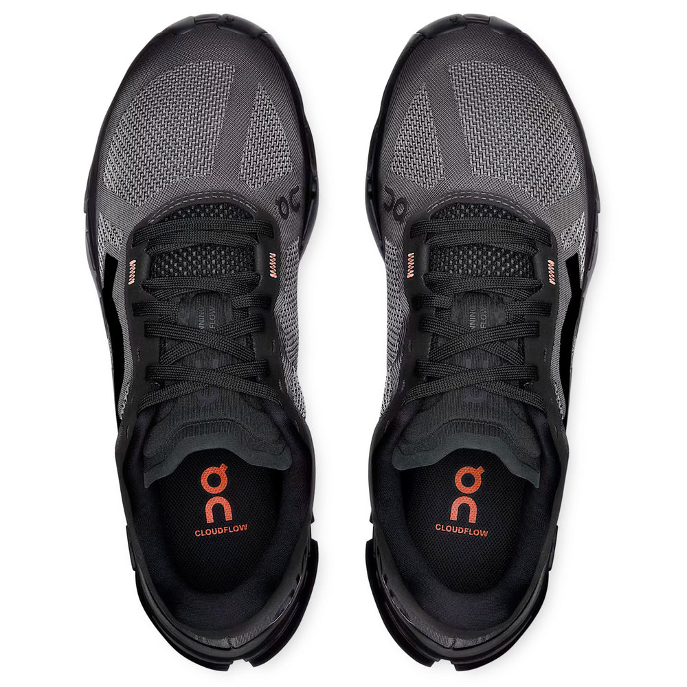 On Women's Cloudflow 5 Running Shoes Black / Black - Achilles Heel