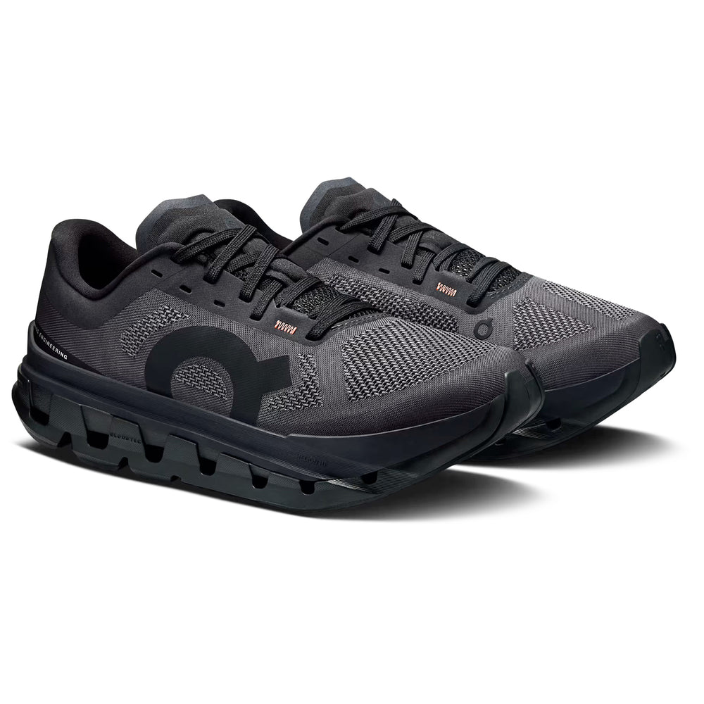 On Women's Cloudflow 5 Running Shoes Black / Black - Achilles Heel