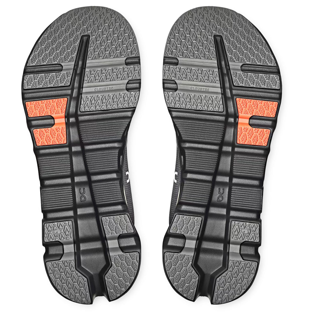 On Men's Cloudrunner 2 Running Shoes Rock / Tangerine - achilles heel