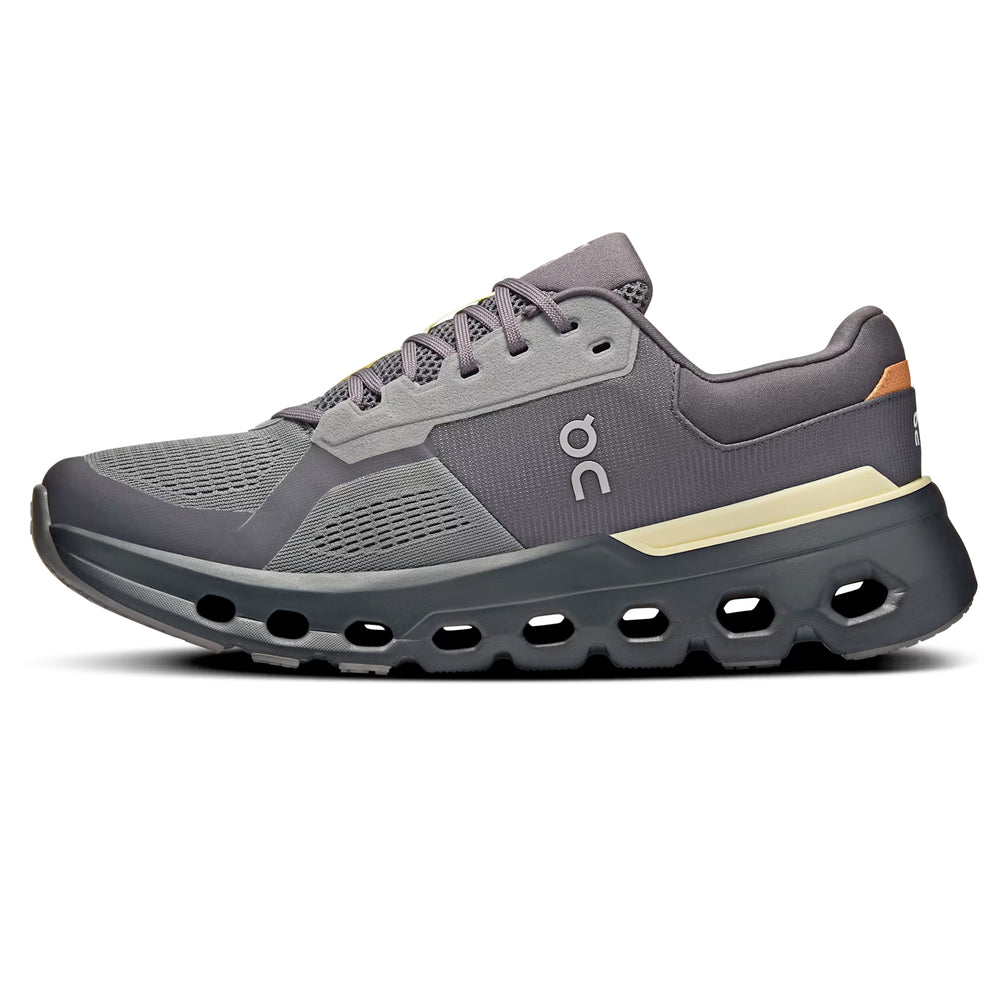 On Men's Cloudrunner 2 Running Shoes Rock / Tangerine - achilles heel