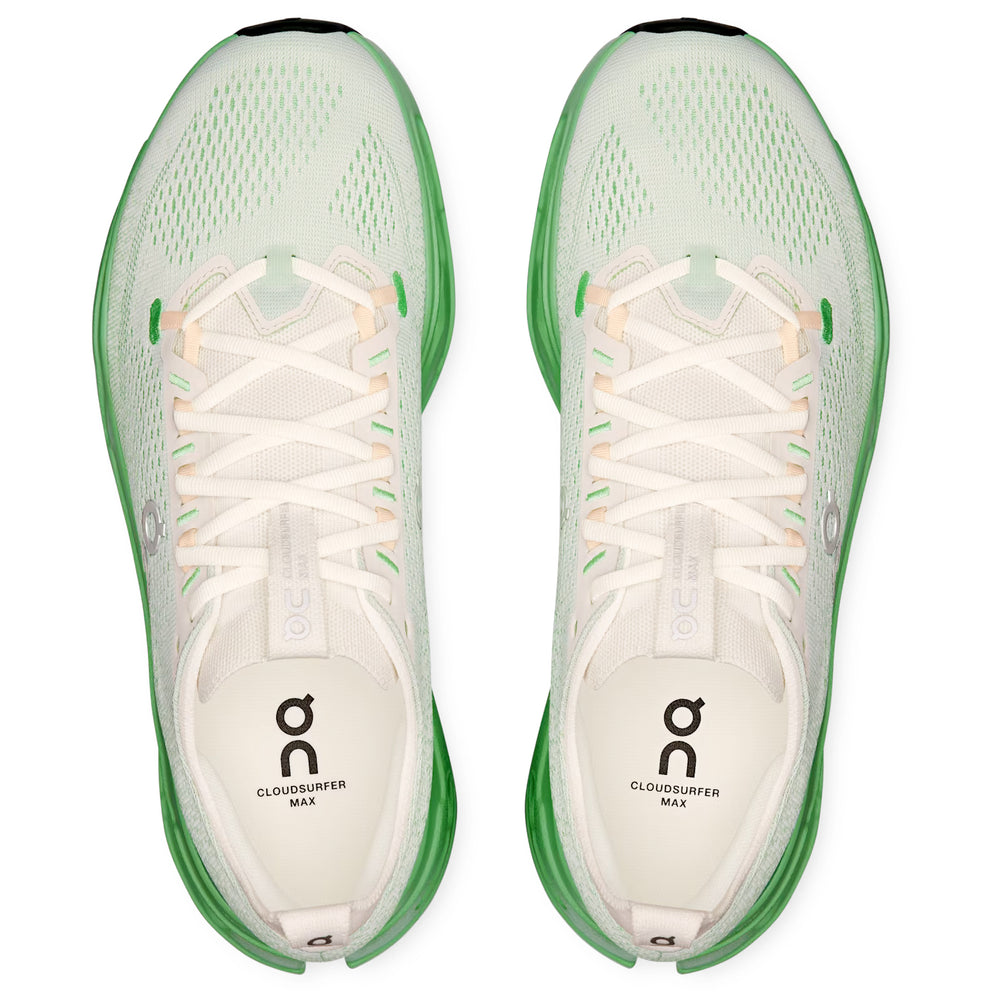Men's Cloudsurfer Max Running Shoes Ivory / Honeydew - achilles heel