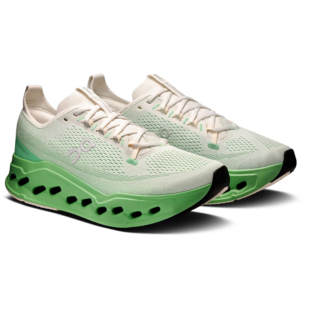 Men's Cloudsurfer Max Running Shoes Ivory / Honeydew - achilles heel