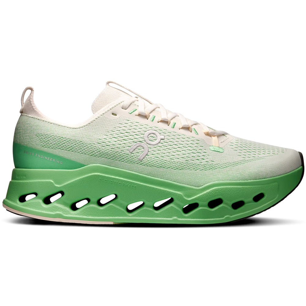 Men's Cloudsurfer Max Running Shoes Ivory / Honeydew - achilles heel