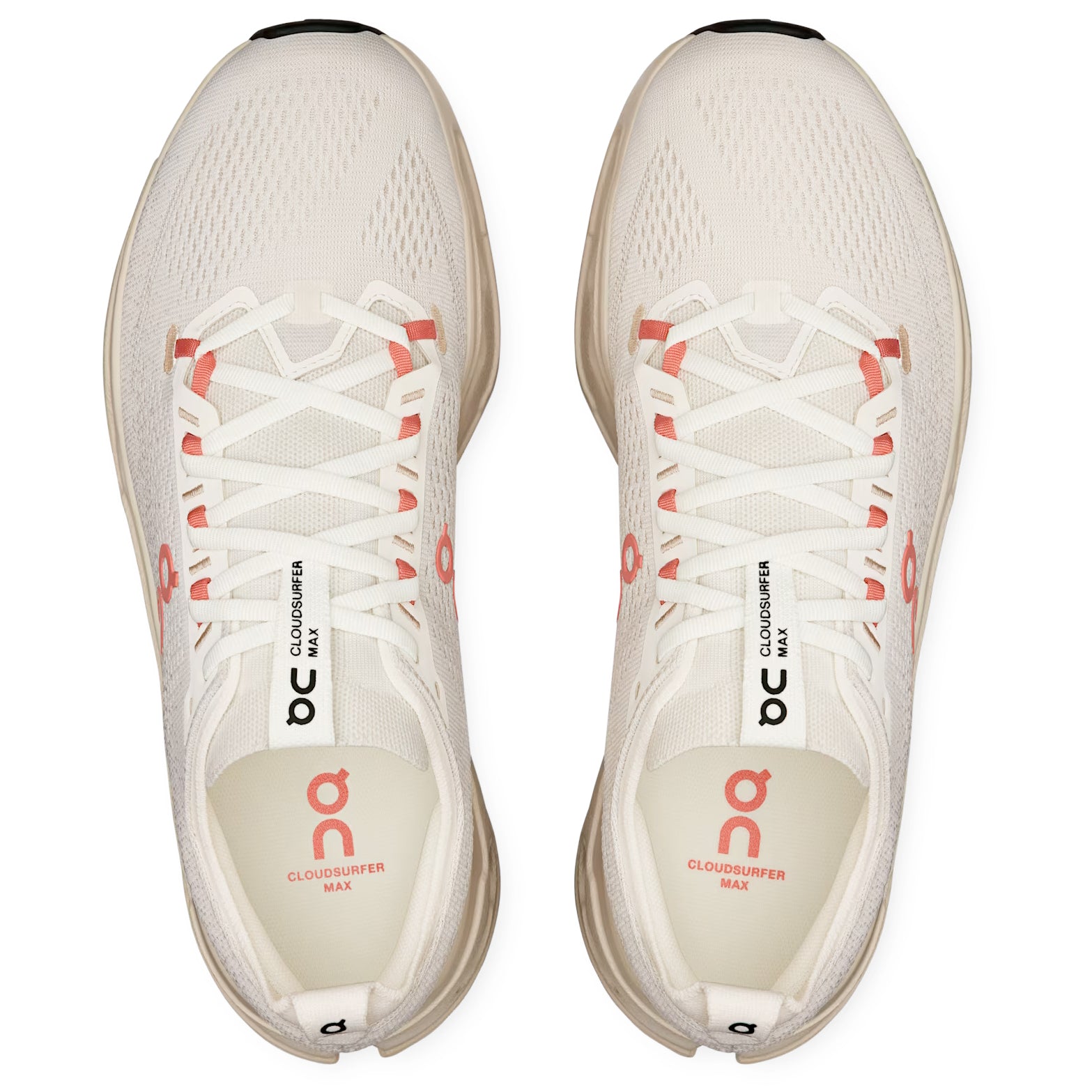 Men's Cloudsurfer Max Running Shoes Ivory / Salmon - Achilles Heel