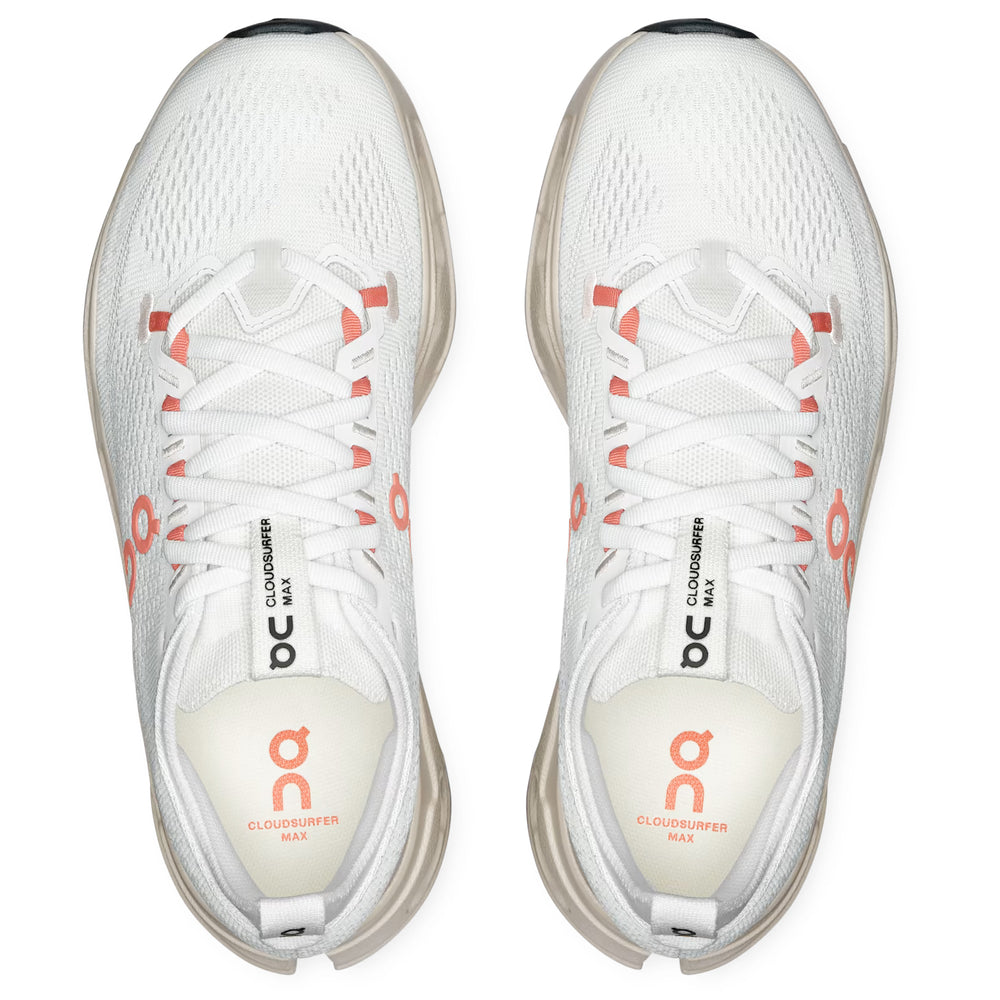 Women's Cloudsurfer Max Running Shoes Ivory / Salmon - Achilles Heel