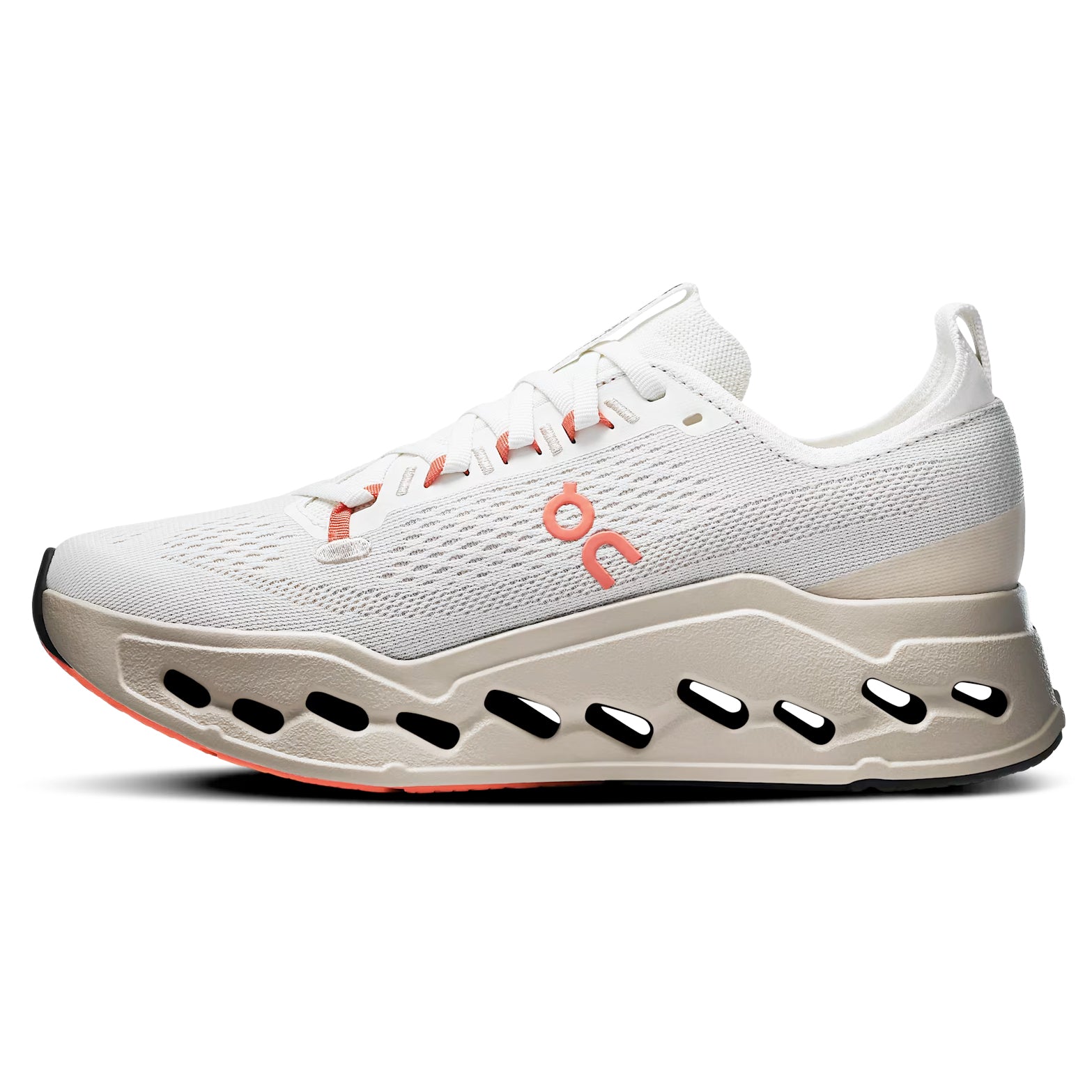 Women's Cloudsurfer Max Running Shoes Ivory / Salmon - Achilles Heel