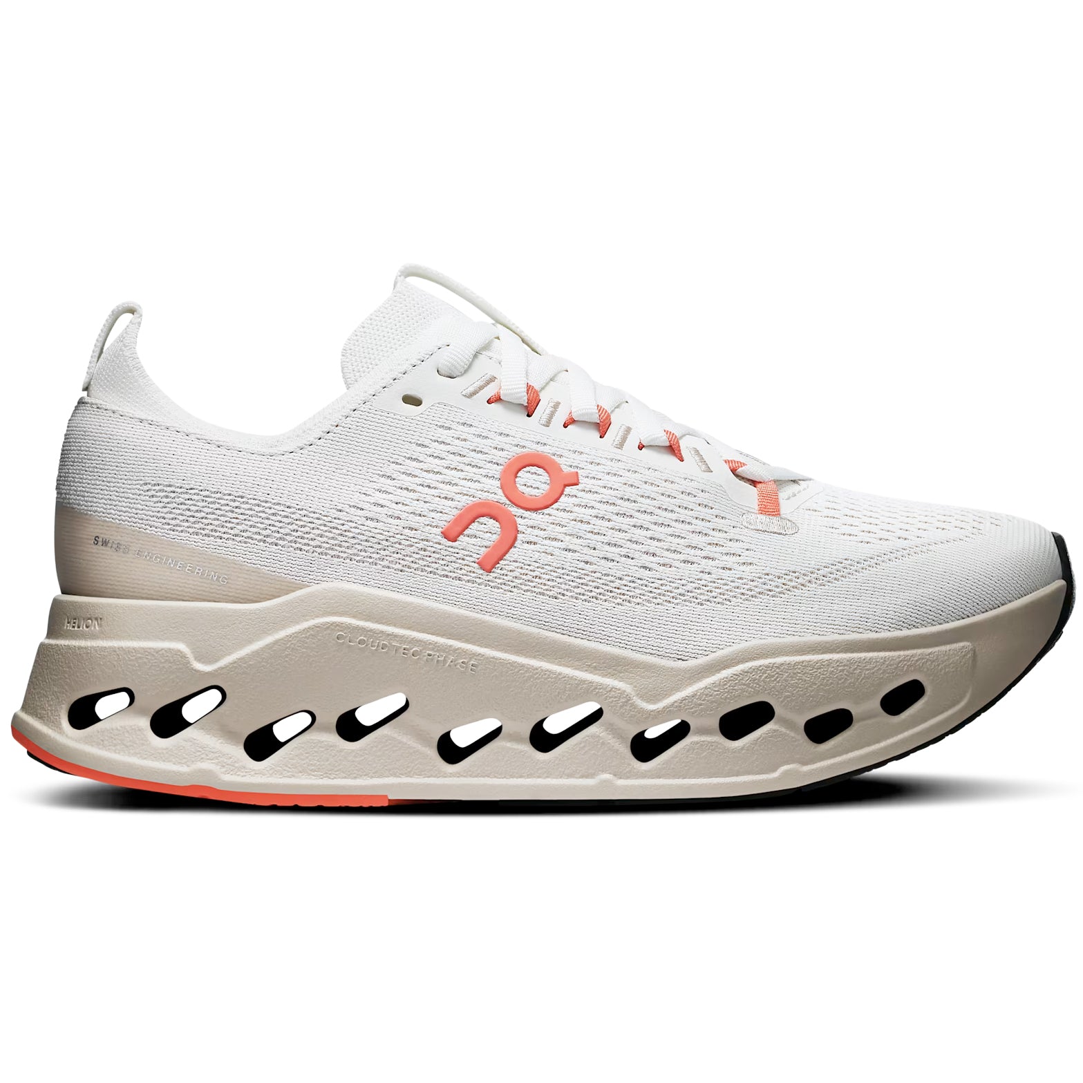 Women's Cloudsurfer Max Running Shoes Ivory / Salmon - Achilles Heel