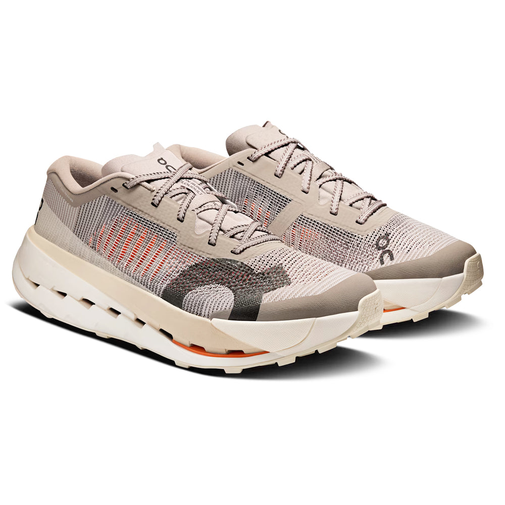 On Men's Cloudultra Pro Trail Running Shoes Cinder / Pearl - achilles heel