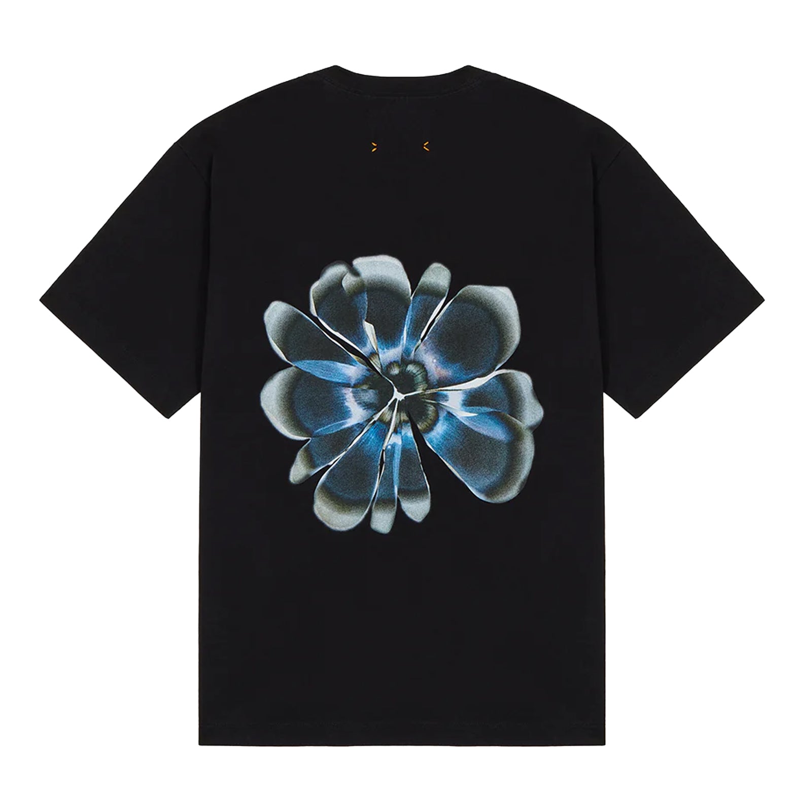 Bandit Unisex Cotton Tee Blot Bleed Floral product view showing graphic floral design on back with 100% combed cotton construction