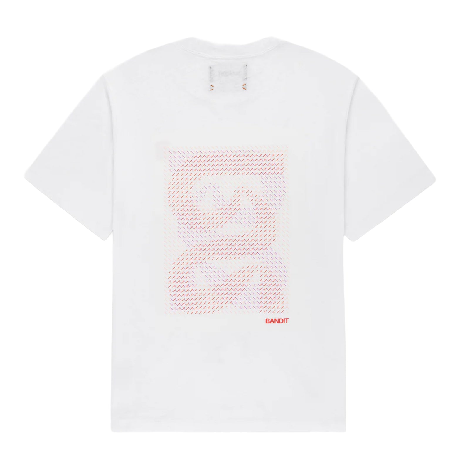 Bandit Cotton Tee Karel Crosshatch Current front product view showing 100% combed cotton construction with Karel Crosshatch graphic design and relaxed fit