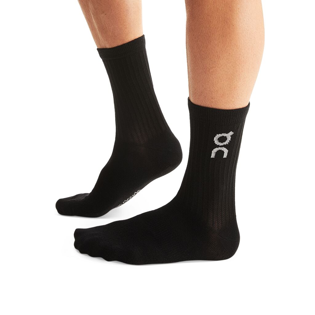 On Logo Socks 3-Pack Black - Achilles Heel