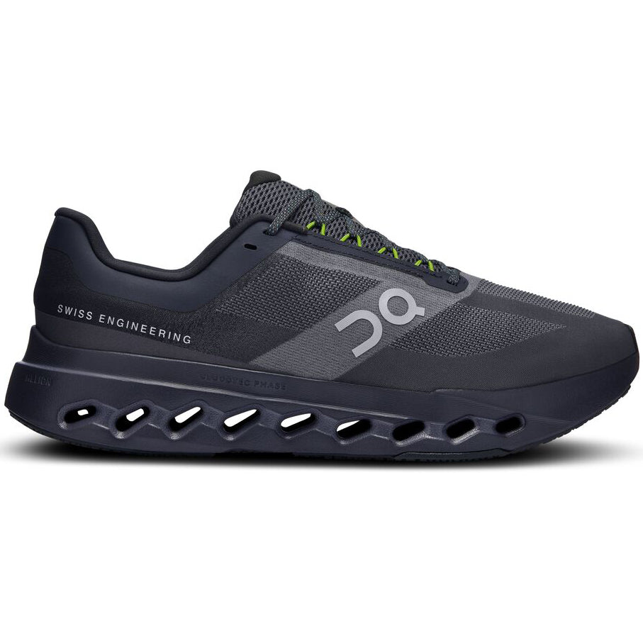 On Men's Cloudsurfer Next Running Shoes Black / Iron - achilles heel