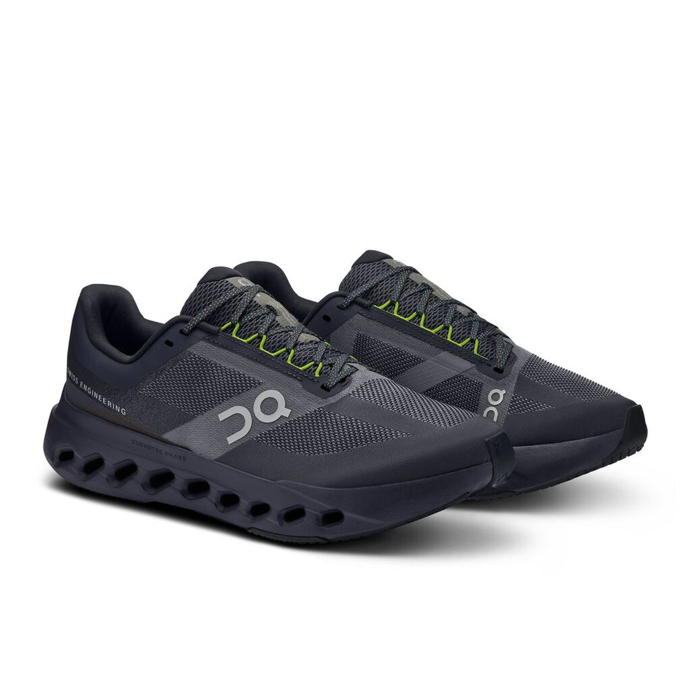 On Men's Cloudsurfer Next Running Shoes Black / Iron - achilles heel