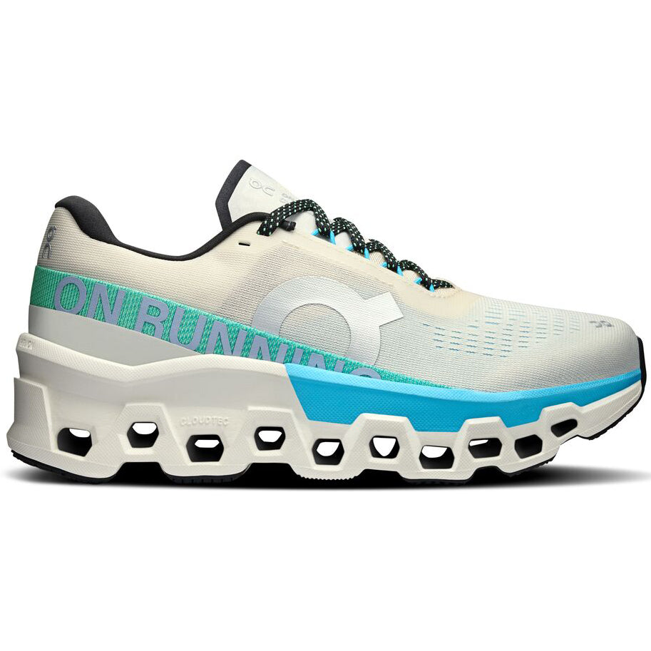 On Women's Cloudmonster 2 Running Shoes Cream / Horizon - Achilles Heel