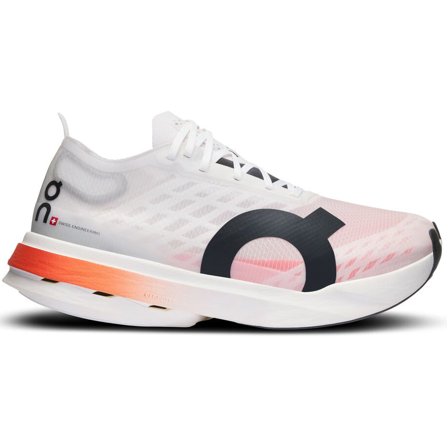 On Women's Cloudboom Strike White / Black - Achilles Heel