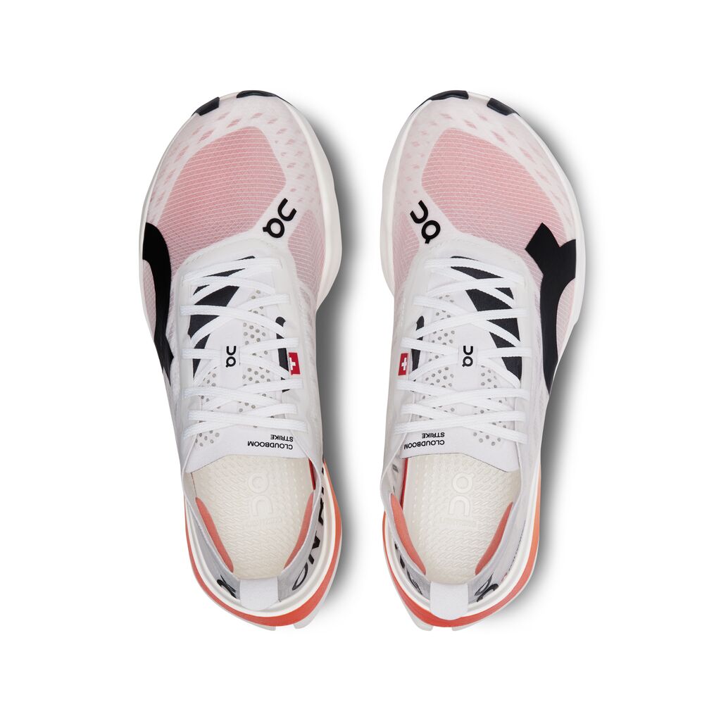 On Women's Cloudboom Strike White / Black - Achilles Heel