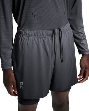 On Men's Pace Shorts Iron - achilles heel
