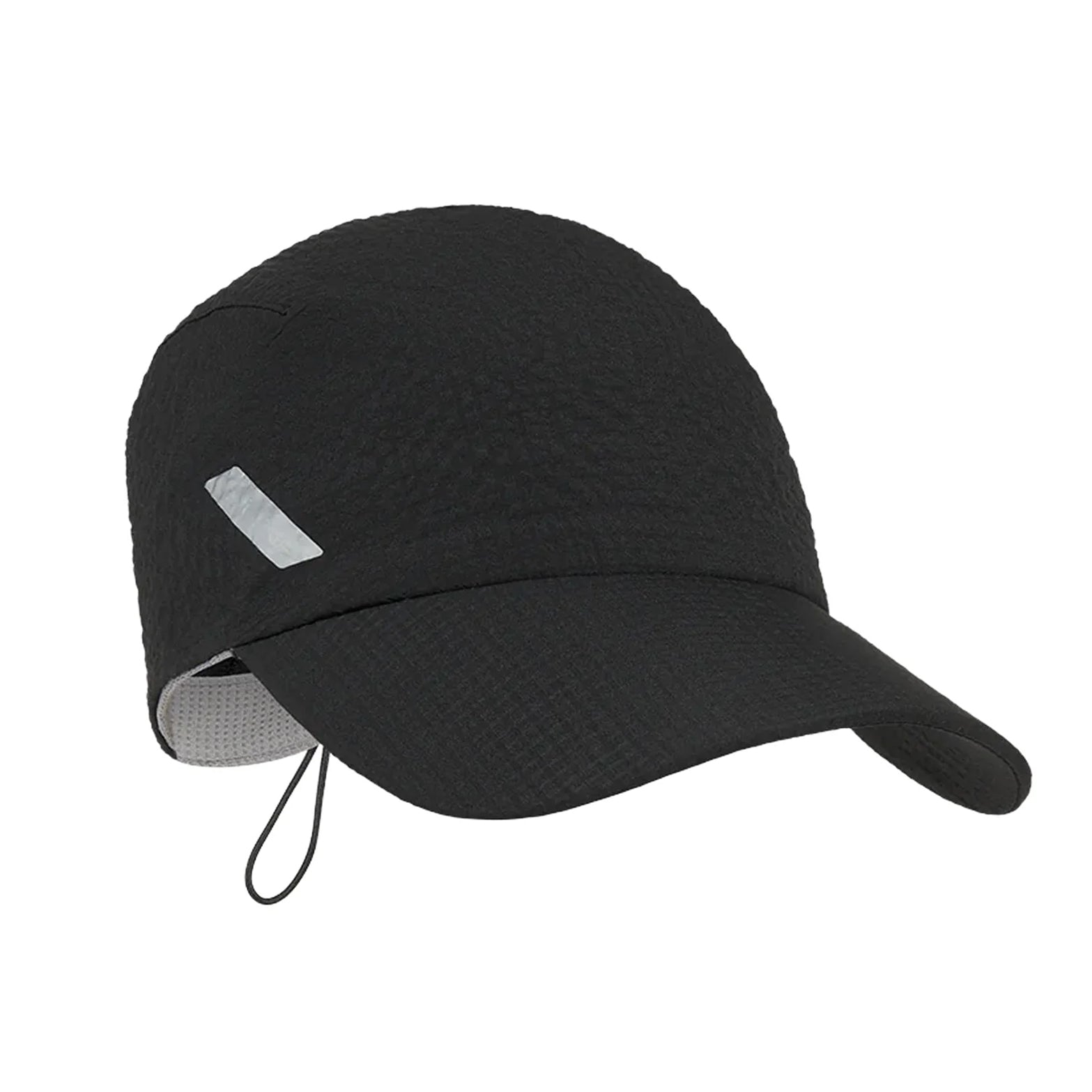 Soar Dart Cap Black front view showing 3D textured surface, padded face fabric and extended peak
