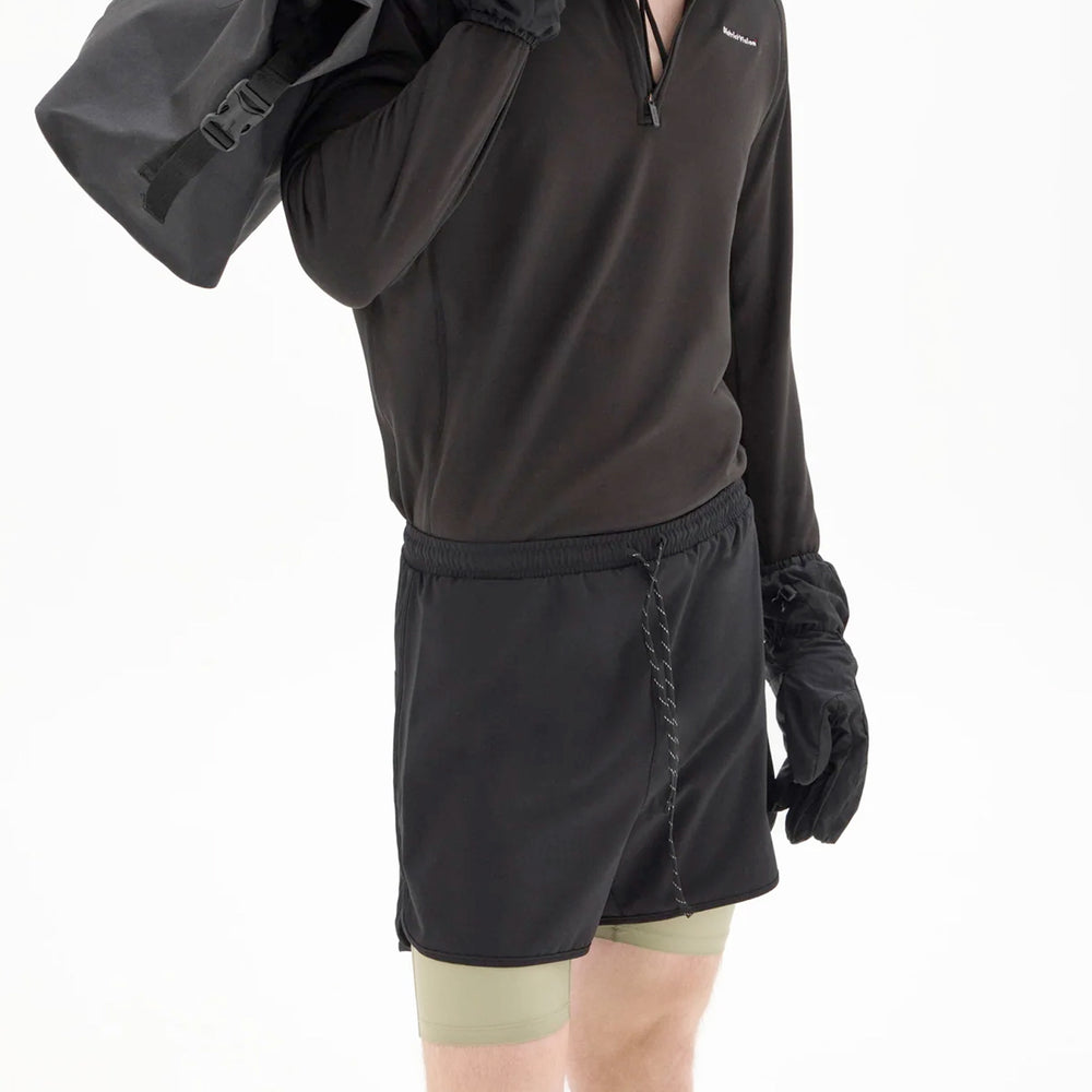 District Vision Men's Layered Pocketed Trail Shorts Black / Ash - Achilles Heel