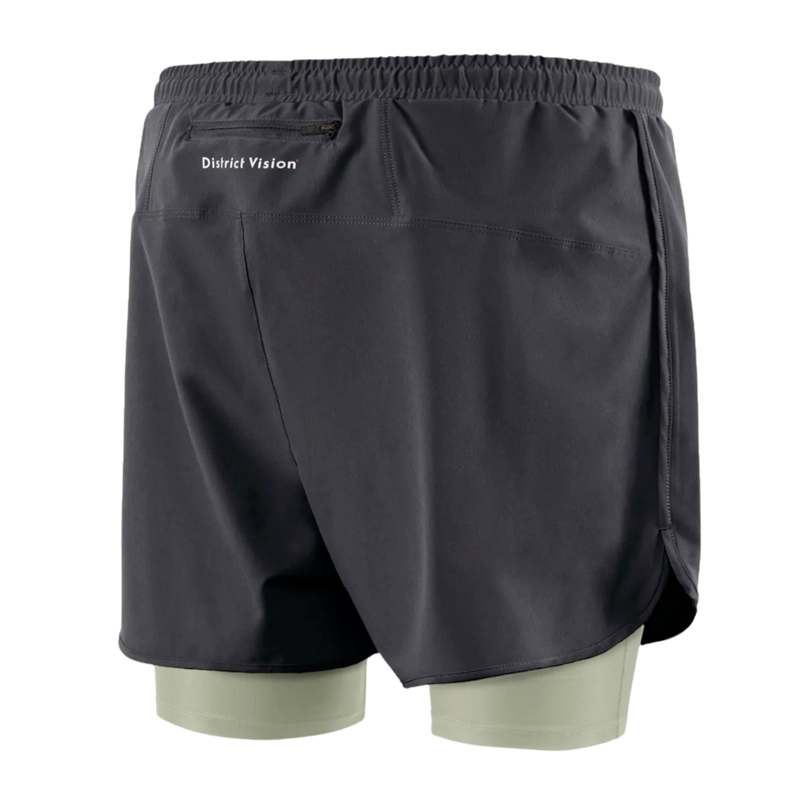Men's Layered Pocketed Trail Shorts Black / Ash - Achilles Heel