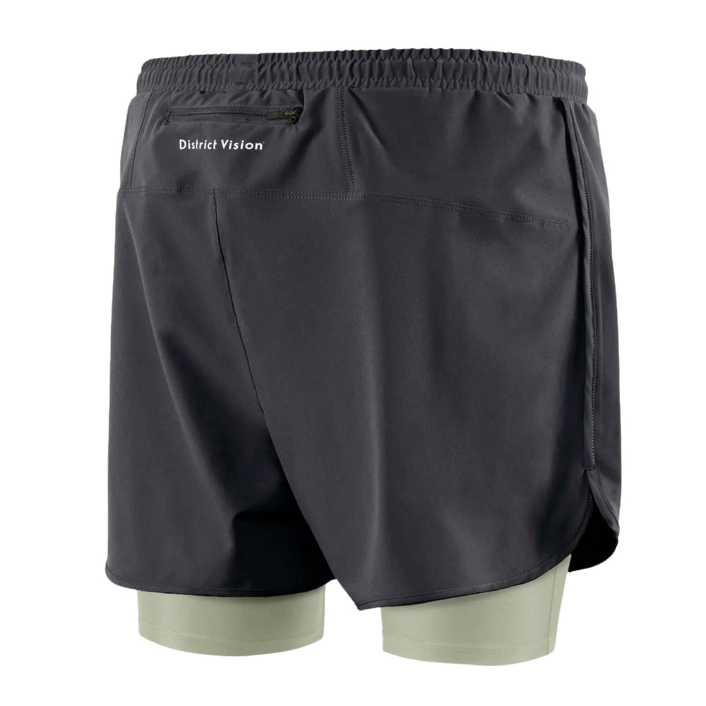 District Vision Men's Layered Pocketed Trail Shorts Black / Ash - Achilles Heel