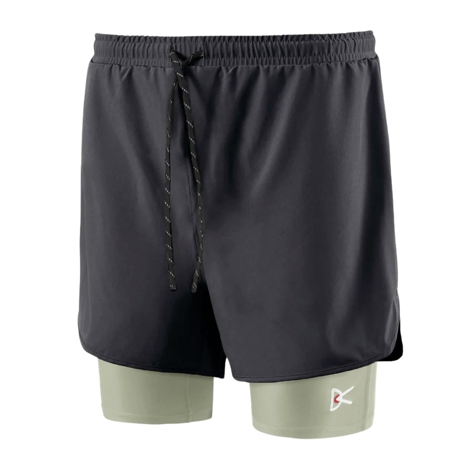 Men's Layered Pocketed Trail Shorts Black / Ash - Achilles Heel