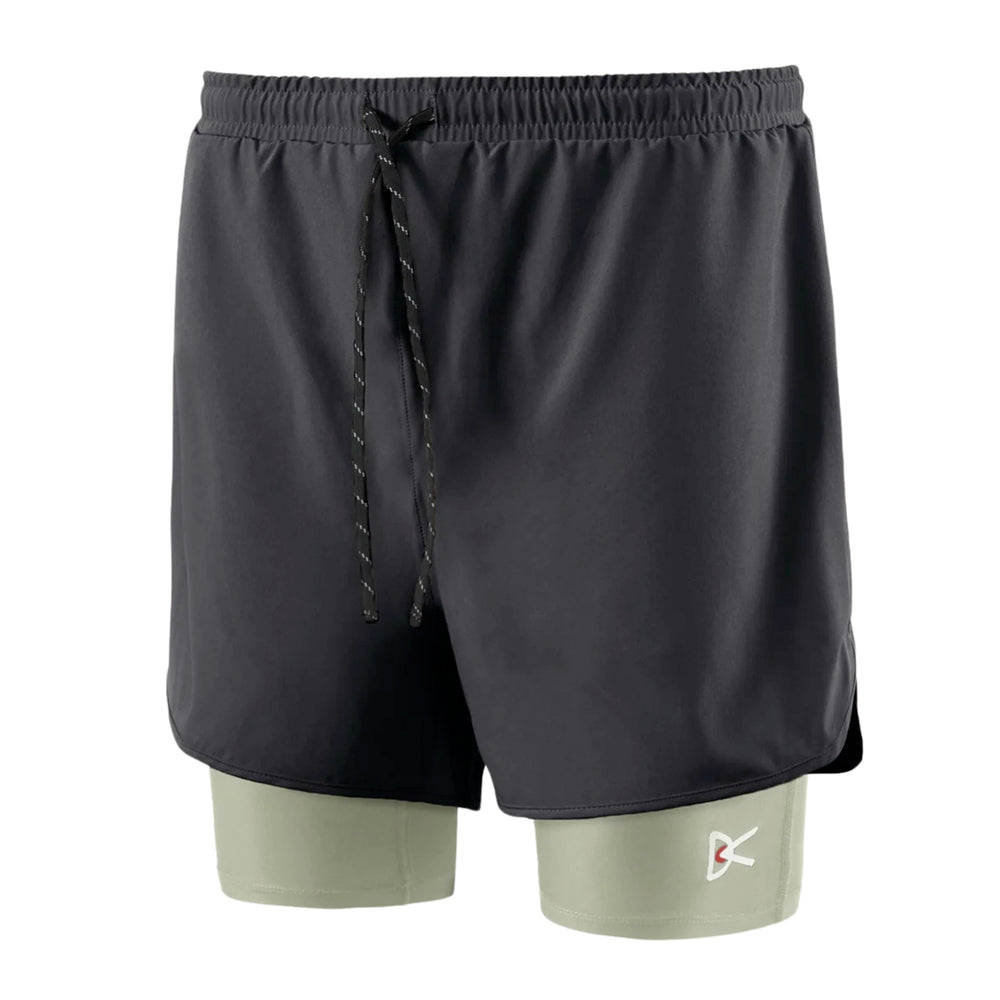 District Vision Men's Layered Pocketed Trail Shorts Black / Ash - Achilles Heel