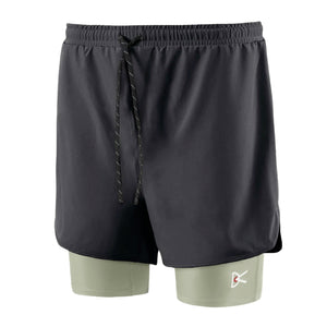 District Vision Men's Layered Pocketed Trail Shorts Black / Ash - Achilles Heel