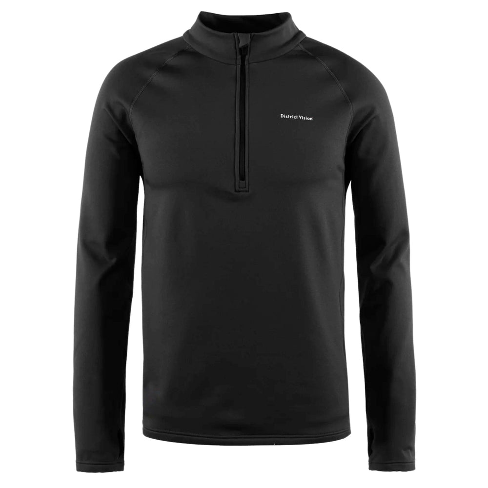 District Vision Men's Half Zip Grid Fleece Black - Achilles Heel